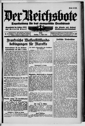 Der Reichsbote vom 11.04.1926