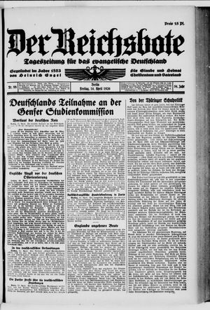 Der Reichsbote on Apr 16, 1926