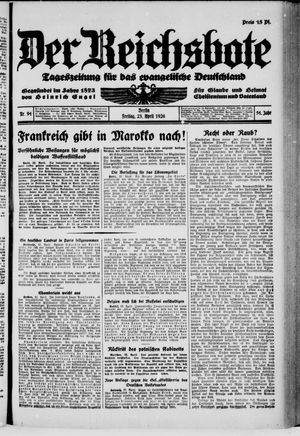 Der Reichsbote vom 23.04.1926