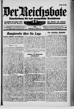 Der Reichsbote vom 29.04.1926