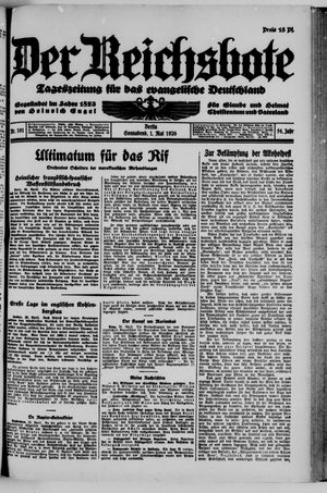 Der Reichsbote vom 01.05.1926