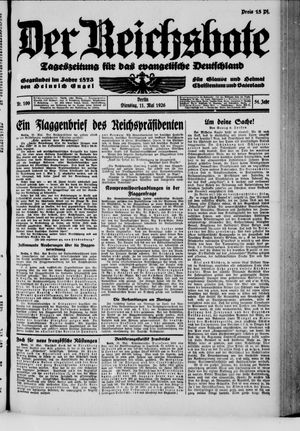 Der Reichsbote vom 11.05.1926