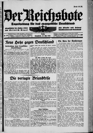 Der Reichsbote on May 29, 1926