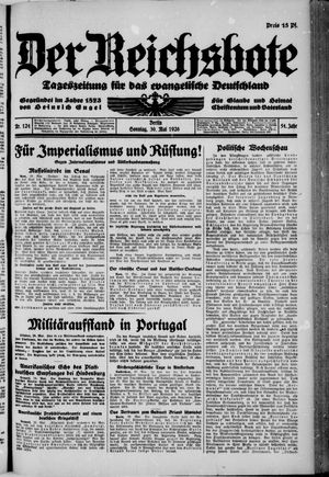Der Reichsbote on May 30, 1926