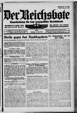 Der Reichsbote vom 15.06.1926