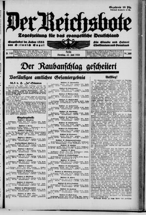 Der Reichsbote vom 22.06.1926