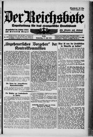 Der Reichsbote vom 15.07.1926