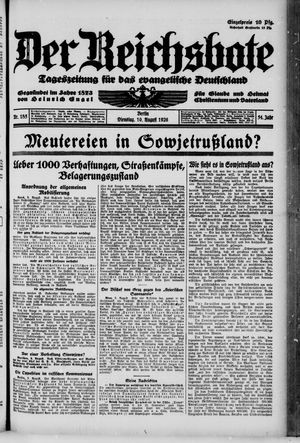 Der Reichsbote vom 10.08.1926