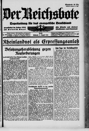 Der Reichsbote vom 11.08.1926