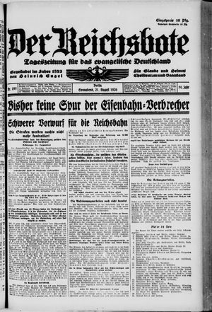 Der Reichsbote vom 21.08.1926