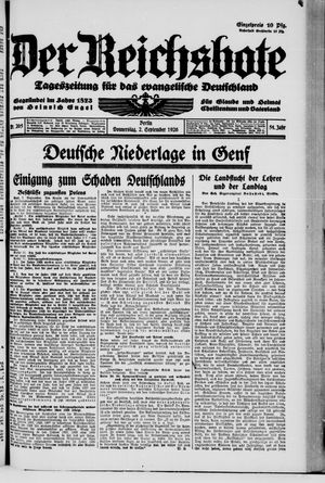 Der Reichsbote on Sep 2, 1926