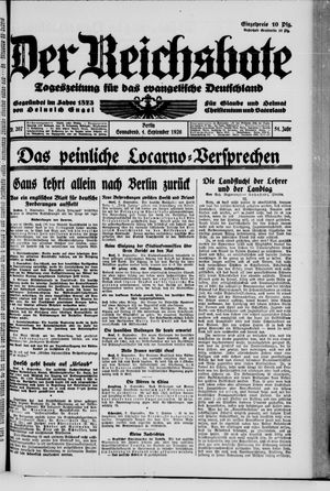 Der Reichsbote vom 04.09.1926