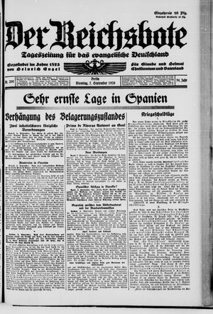 Der Reichsbote vom 07.09.1926