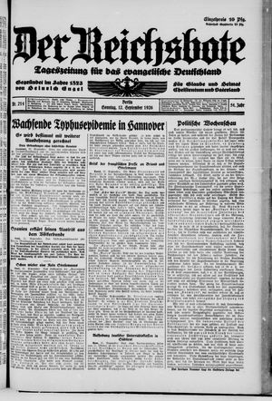 Der Reichsbote on Sep 12, 1926