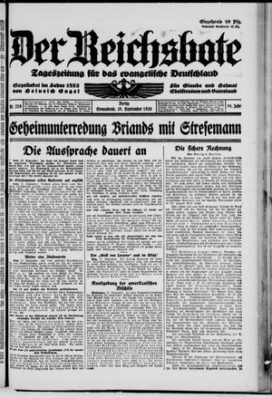 Der Reichsbote vom 18.09.1926