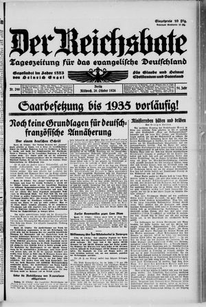 Der Reichsbote vom 20.10.1926