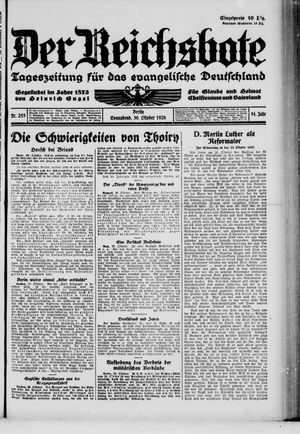 Der Reichsbote vom 30.10.1926