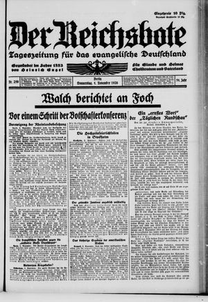 Der Reichsbote vom 04.11.1926