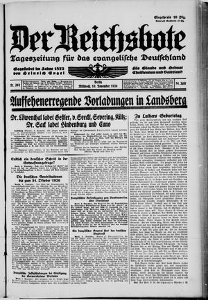 Der Reichsbote vom 10.11.1926