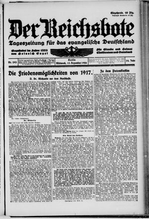 Der Reichsbote vom 15.12.1926