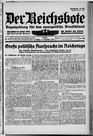 Der Reichsbote vom 17.12.1926