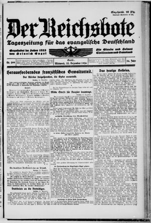 Der Reichsbote vom 22.12.1926