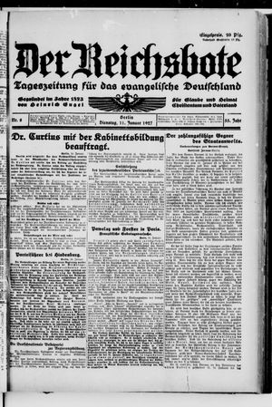 Der Reichsbote on Jan 11, 1927
