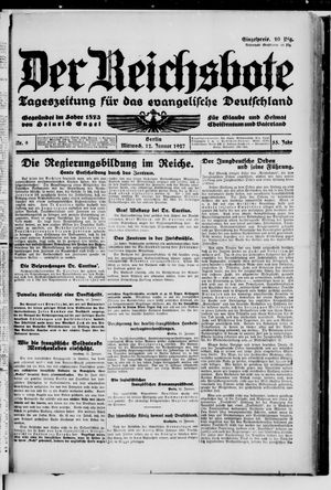 Der Reichsbote vom 12.01.1927