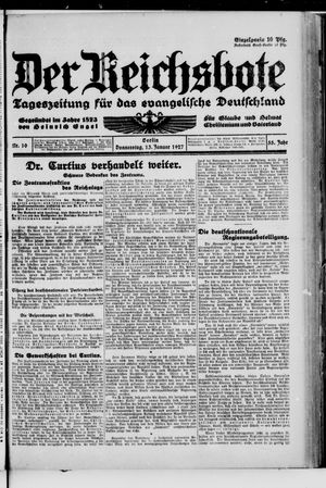 Der Reichsbote vom 13.01.1927