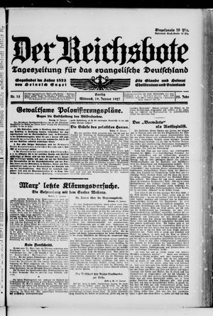 Der Reichsbote vom 19.01.1927