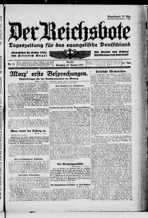 Der Reichsbote on Jan 23, 1927