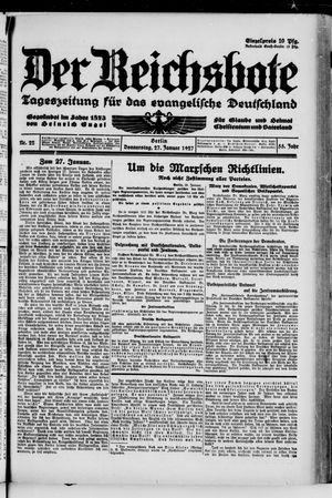 Der Reichsbote vom 27.01.1927