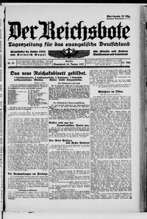 Der Reichsbote on Jan 29, 1927