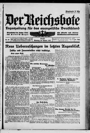 Der Reichsbote on Jan 30, 1927