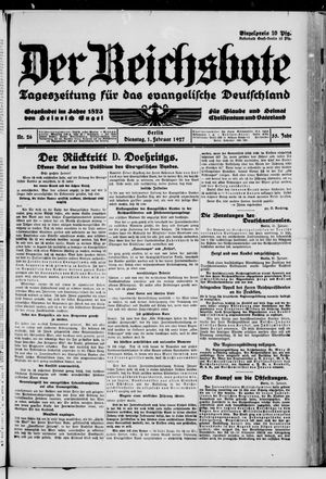 Der Reichsbote vom 01.02.1927