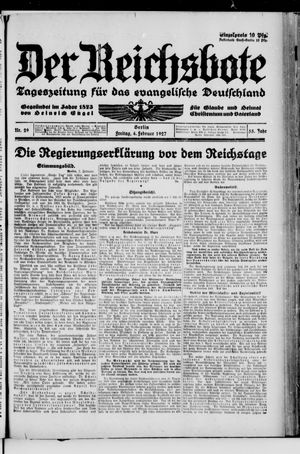 Der Reichsbote vom 04.02.1927