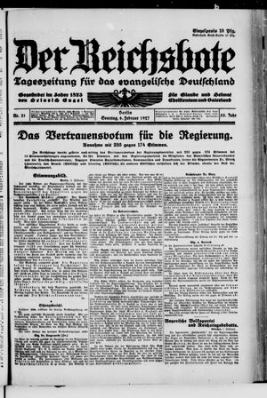 Der Reichsbote vom 06.02.1927