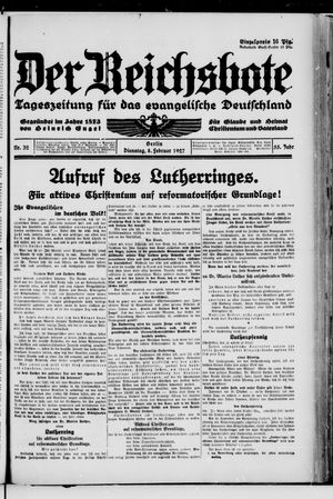Der Reichsbote on Feb 8, 1927