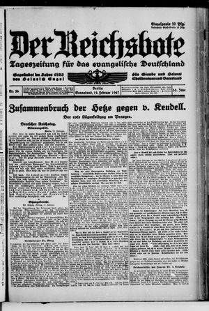 Der Reichsbote on Feb 12, 1927