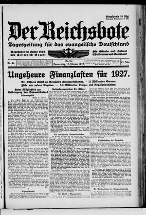 Der Reichsbote on Feb 17, 1927