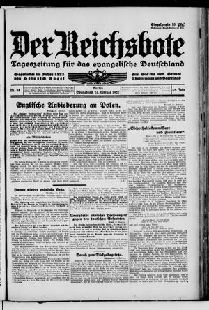 Der Reichsbote vom 26.02.1927