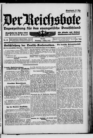 Der Reichsbote vom 01.03.1927