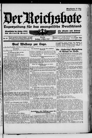 Der Reichsbote on Mar 4, 1927