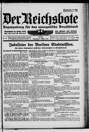 Der Reichsbote vom 08.03.1927