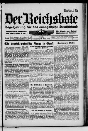 Der Reichsbote vom 10.03.1927