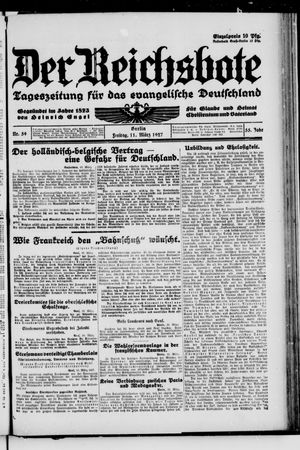 Der Reichsbote on Mar 11, 1927