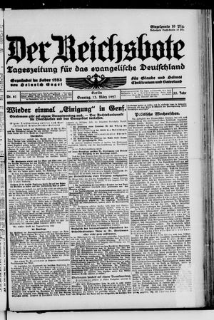 Der Reichsbote on Mar 13, 1927