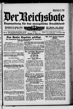 Der Reichsbote vom 16.03.1927