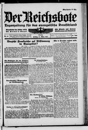 Der Reichsbote on Mar 18, 1927