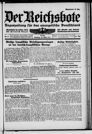 Der Reichsbote vom 20.03.1927